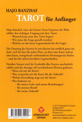Tarot für Anfänger, m. Rider/Waite-Tarotkarten