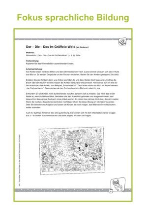 Literacy-Projekt zum Bilderbuch Der Grüffelo