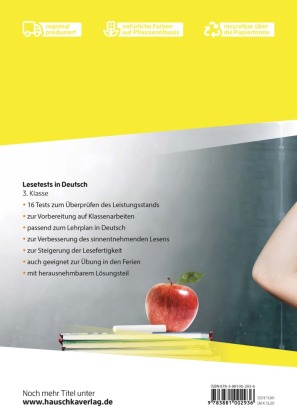 Übungsheft mit Lesetests in Deutsch 3. Klasse