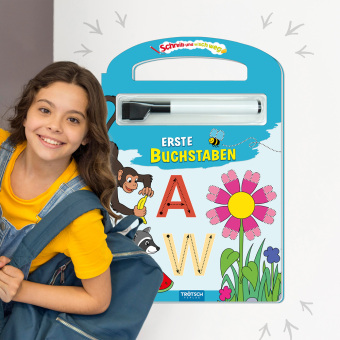 Schreib und wisch weg - Erste Buchstaben, m. Stift