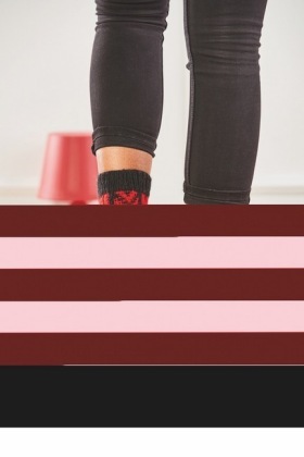 Socken mit Hebemaschen