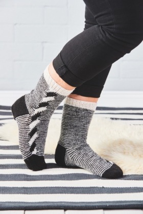 Socken mit Hebemaschen