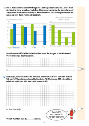Übungsheft Fit zum Übertritt - Tests in Mathe 4. Klasse