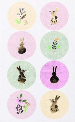 Sticker Ostern, Hasen FSC Mix