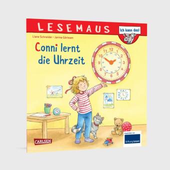LESEMAUS 190: Conni lernt die Uhrzeit
