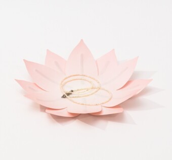 Flexible Hanji-Papierschale Wasserlilie Blassrosa