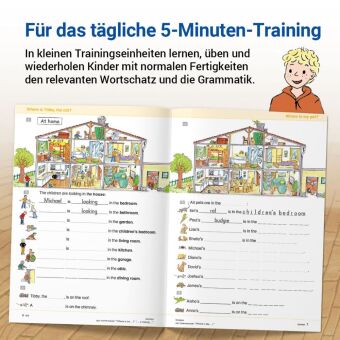 Das Übungsheft Englisch - Klasse 4, m. Audio-CD 'Jicki Vokabel-Dusche 4'