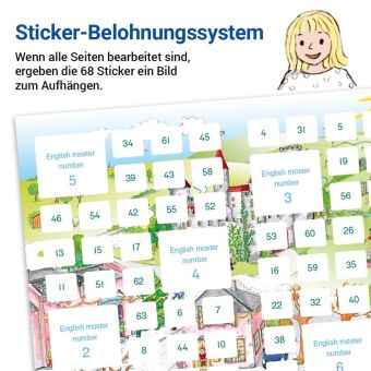 Das Übungsheft Englisch - Klasse 4, m. Audio-CD 'Jicki Vokabel-Dusche 4'
