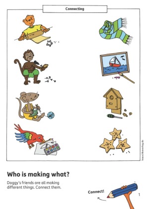 Kindergarten Activity Book from age 4 years - Line Tracing, connect-the-dots, spot the difference - for kids, boy and girl