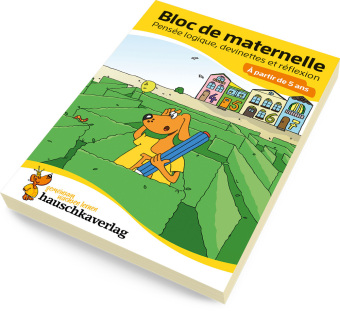 Bloc d'activités préscolaires à partir de 5 ans pour garçons et filles, livre garcon 4 ans - Pensée logique, devinettes et casse-tête pour apprendre a ecrire, livre enfant 4 ans