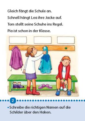 Lese-Rätselblock - In der Schule ist was los! Lesen lernen 1. Klasse