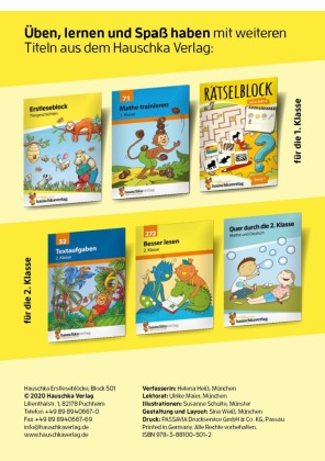 Lese-Rätselblock - In der Schule ist was los! Lesen lernen 1. Klasse