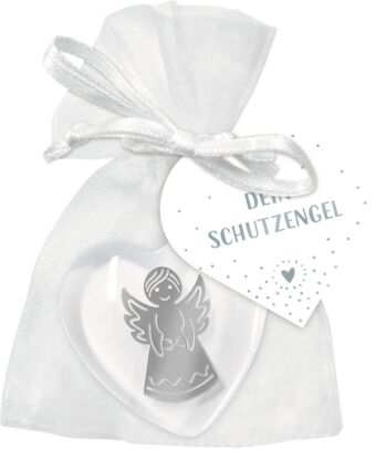 Handschmeichler Kunstharz - Herz mit Engel