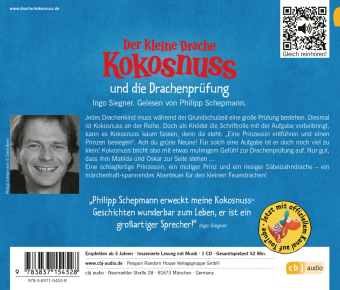 Der kleine Drache Kokosnuss und die Drachenprüfung,1 Audio-CD