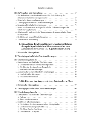 Literaturgeschichte des Alten Testaments