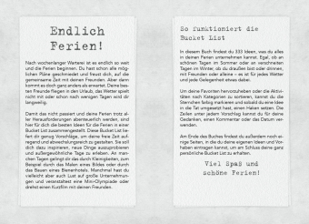 Deine Bucket List für die Ferien