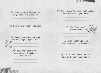 Deine Bucket List für die Ferien