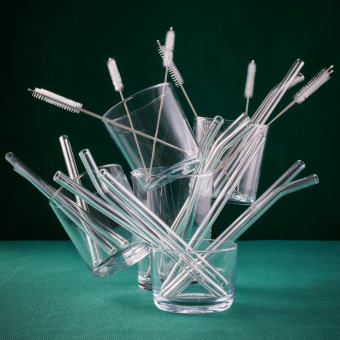 Glas Strohhalme, 8er Set