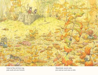 Familie Maus feiert den Herbst