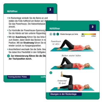 Trainingskarten: Pilates ohne Geräte