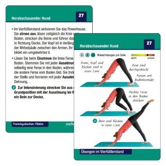 Trainingskarten: Pilates ohne Geräte
