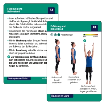 Trainingskarten: Pilates ohne Geräte