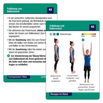 Trainingskarten: Pilates ohne Geräte