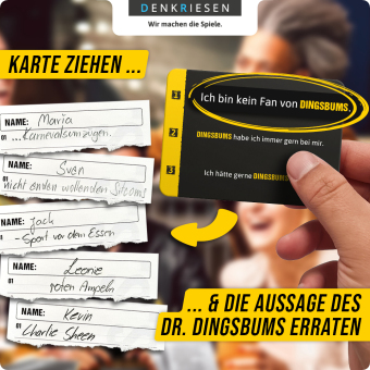 DENKRIESEN - PARTYFIEBER - DINGSBUMS® "Das grundverkehrte Partyspiel"