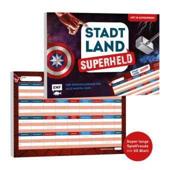 Stadt, Land, Superheld - Der Spieleklassiker für alle Marvel-Fans