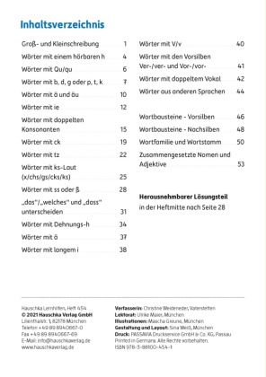 Mein Übungsheft Rechtschreiben 4. Klasse