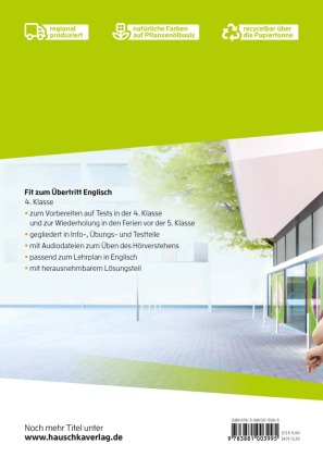 Übungsheft Fit zum Übertritt - Tests in Englisch 4. Klasse