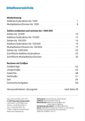 Mein Übungsheft Rechnen 4. Klasse