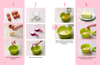 Kids Easy Cup Cookbook: Baking with Kids (Part 1), Baking box set incl. 5 colorful measuring cups, m. 1 Buch, m. 5 Beilage
