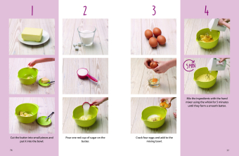 Kids Easy Cup Cookbook: Baking with Kids (Part 1), Baking box set incl. 5 colorful measuring cups, m. 1 Buch, m. 5 Beilage