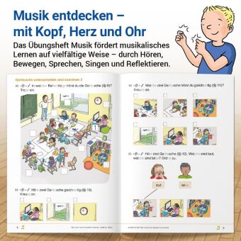 Das Übungsheft Musik 1/2, m. 1 Audio-CD