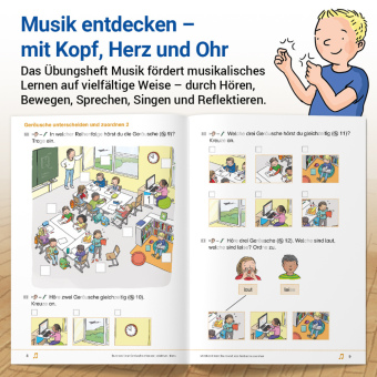 Das Übungsheft Musik 1/2, m. 1 Audio-CD