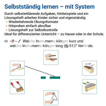 Das Übungsheft Musik 1/2, m. 1 Audio-CD