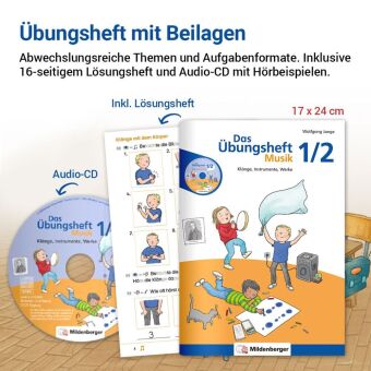 Das Übungsheft Musik 1/2, m. 1 Audio-CD