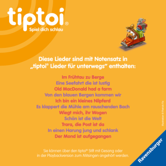 tiptoi® Liederbücher - Meine schönsten Lieder für unterwegs