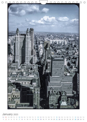 New York City - Vintage Views (Wall Calendar 2023 DIN A4 Portrait)