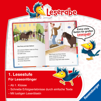 Leserabe Sonderausgaben - Rabenstarke Ponygeschichten für Erstleser
