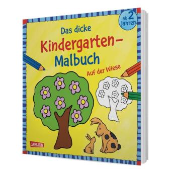 Ausmalbilder für Kita-Kinder: Das dicke Kindergarten-Malbuch: Auf der Wiese