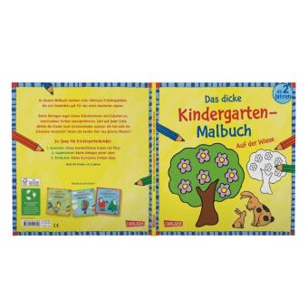 Ausmalbilder für Kita-Kinder: Das dicke Kindergarten-Malbuch: Auf der Wiese