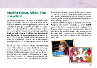 Bedürfnisorientierte Pädagogik in Kita, Hort und Schule, m. 1 Beilage