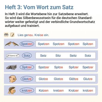 Lesen mit Rico Schnabel, Heft 3: Vom Wort zum Satz - silbierte Ausgabe
