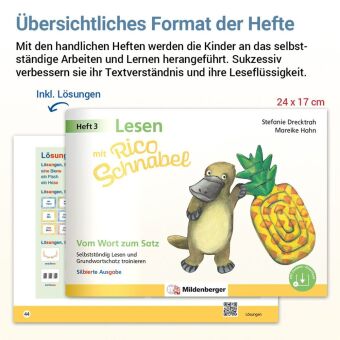 Lesen mit Rico Schnabel, Heft 3: Vom Wort zum Satz - silbierte Ausgabe