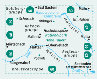 KOMPASS Wanderkarte 49 Nationalpark Hohe Tauern Süd, Mallnitz, Obervellach, Maltatal, Mölltal 1:50.000 