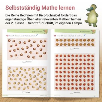 Rechnen mit Rico Schnabel Klasse 2, Heft 1 - Selbstständig das Addieren und Subtrahieren bis 100 trainieren