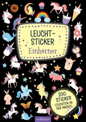 Leucht-Sticker - Einhörner