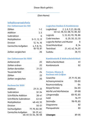Mein Rätselblock Mathe 3. Klasse